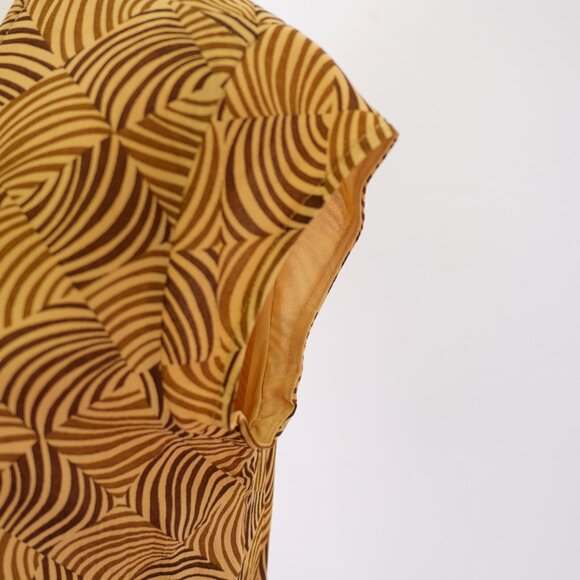 Liz Claiborne Medium Brown V-Neck Short ‎ Sleeve Blouse Lined Top Rayon - Picture 3 of 10